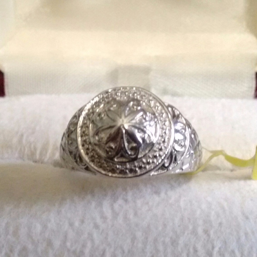 Women's 925 Sterl.Silv.over Platinum Ring, S-7,