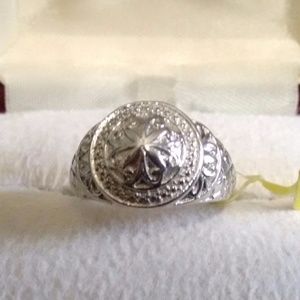 Women's 925 Sterl.Silv.over Platinum Ring, S-7,