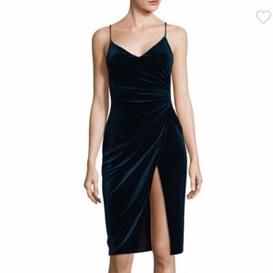 Black Halo Velvet Bowery Sheath Dress Sz 4