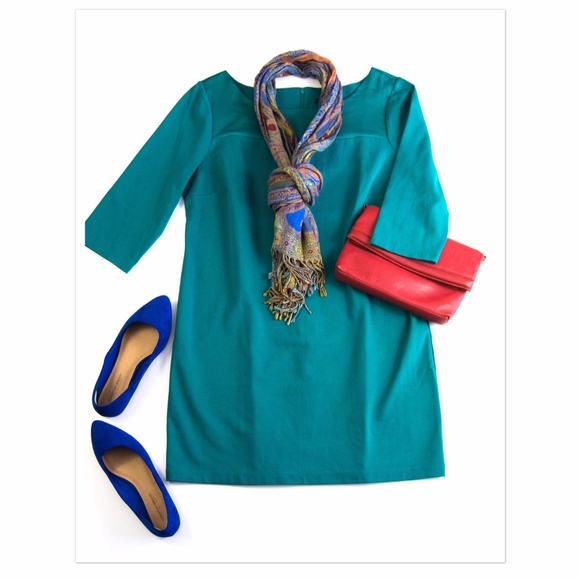 Ann Taylor Dresses & Skirts - Ann Taylor Teal Shift Dress L