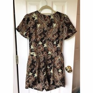 Paisley Print Woven Romper