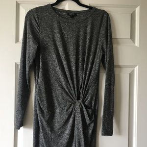 NWOT Topshop Bodycon Grey Long Sleeve Dress