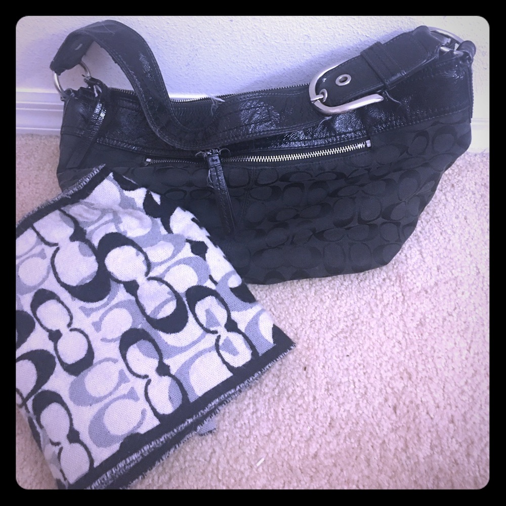 Coach bag and scarf