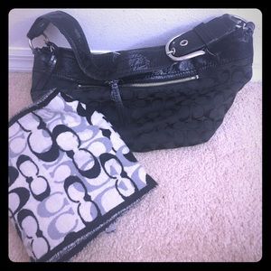 Coach bag and scarf