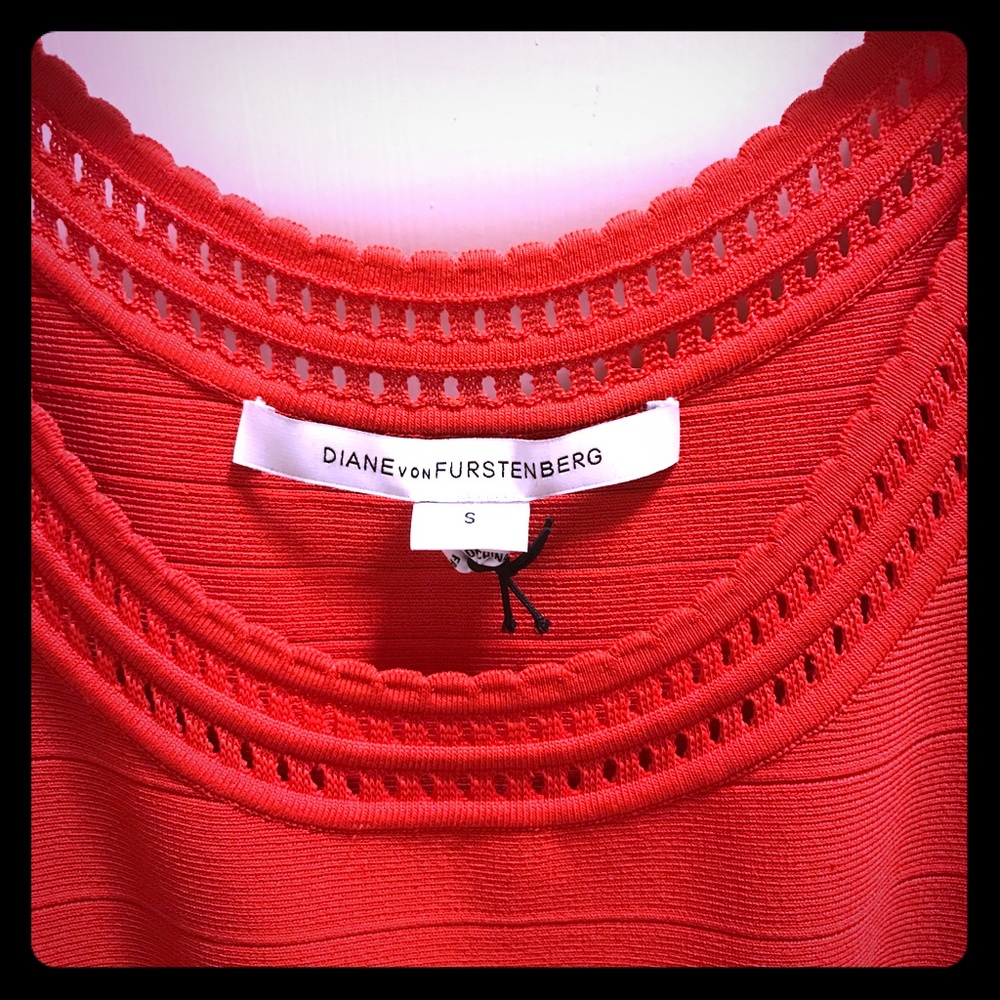 Red, knit DVF