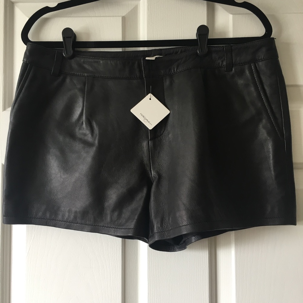 NWT Amazing Authentic Leather Halogen Shorts