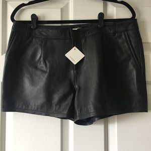 NWT Amazing Authentic Leather Halogen Shorts