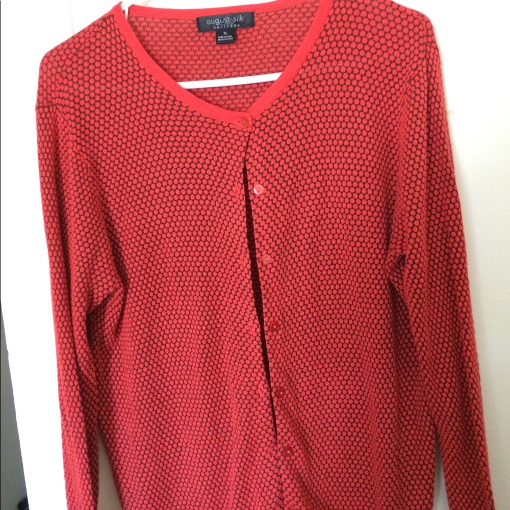 August Silk Heritage Orange & Black Button Up