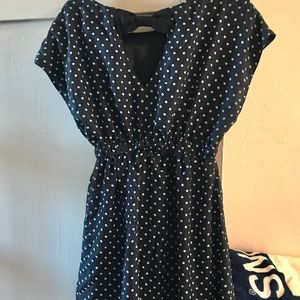 Black and white polka dot dress
