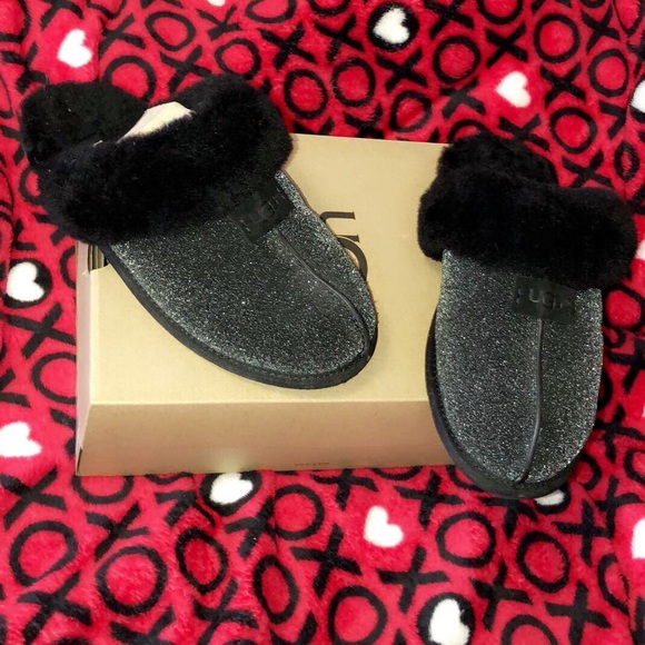silver ugg slippers