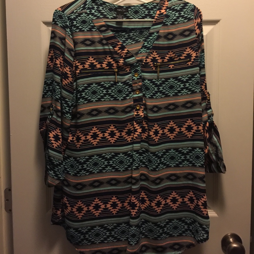 Tribal print blouse