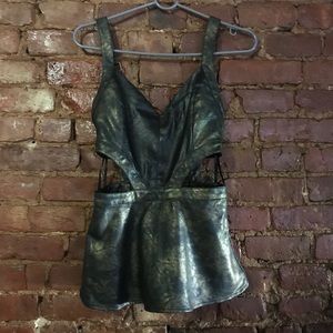 Faux Leather top