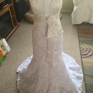 Beautiful white wedding dress