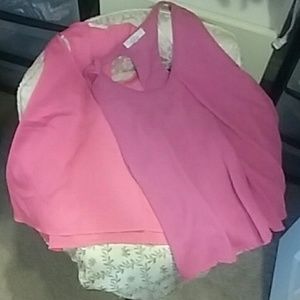 Two pink tank tops