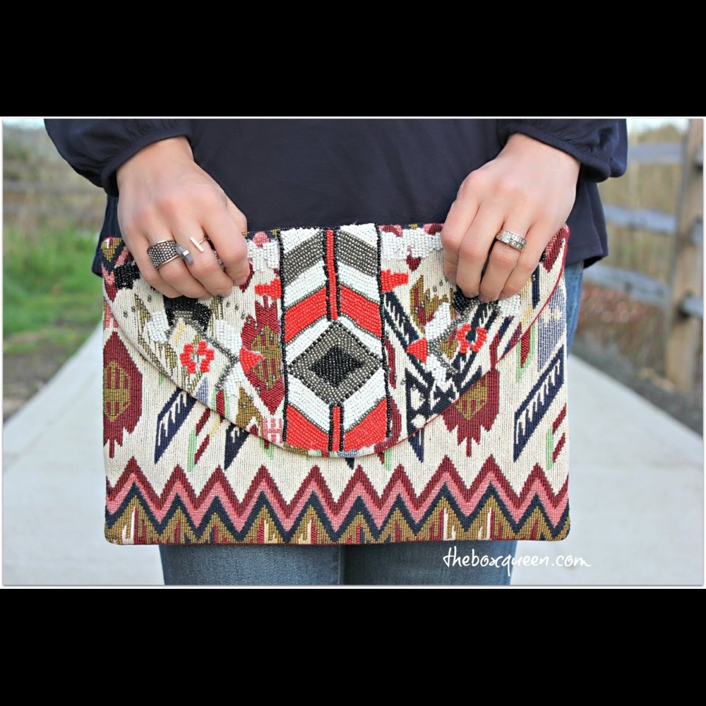 Boohoo Beaded Clutch