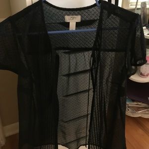 BARELY WORN SHEER SILK TOP