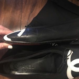 Chanel black flats
