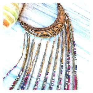 Fringe tribal Bohemian necklace