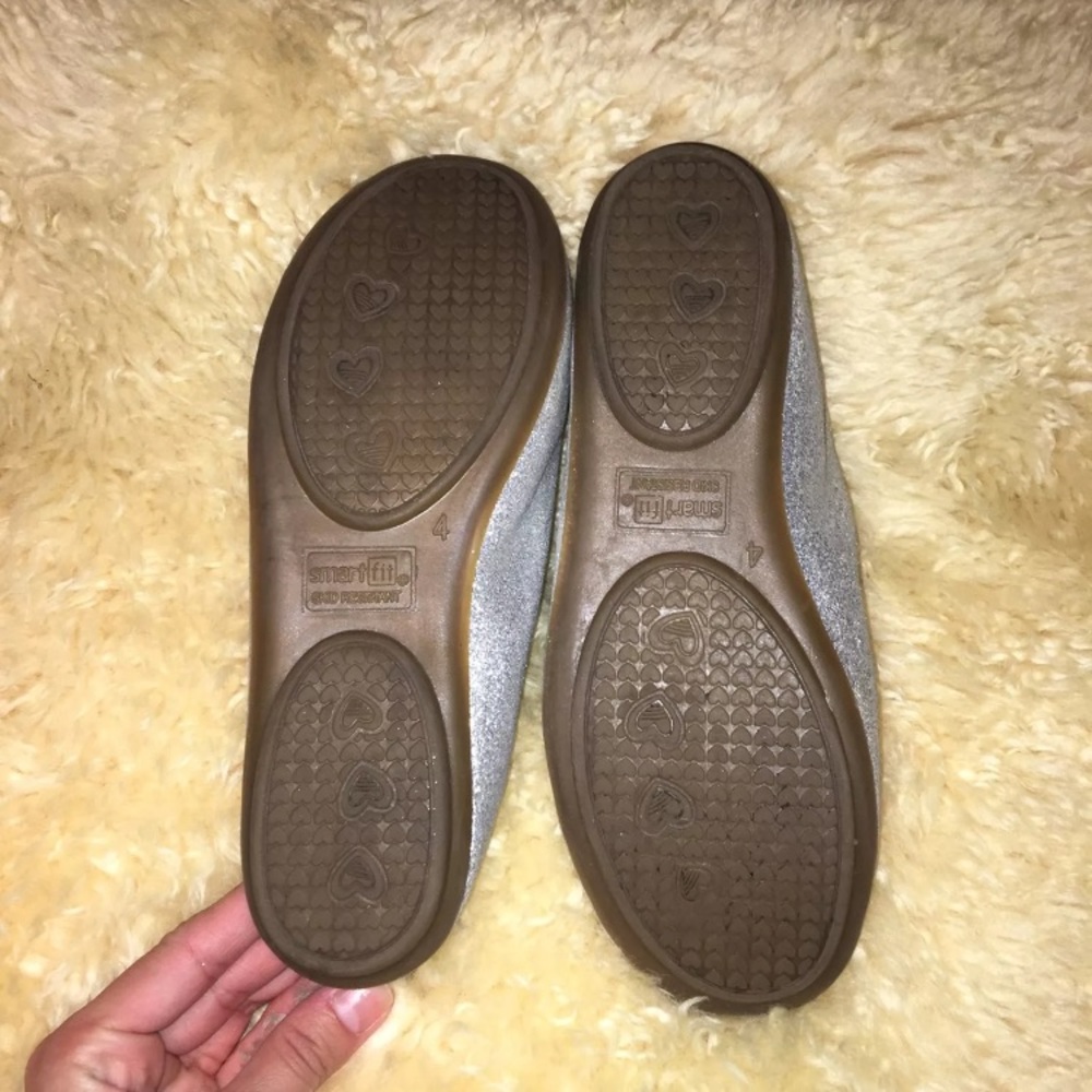 Silver Sparkly flats