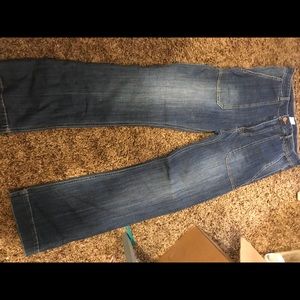 High rise flared denim jeans