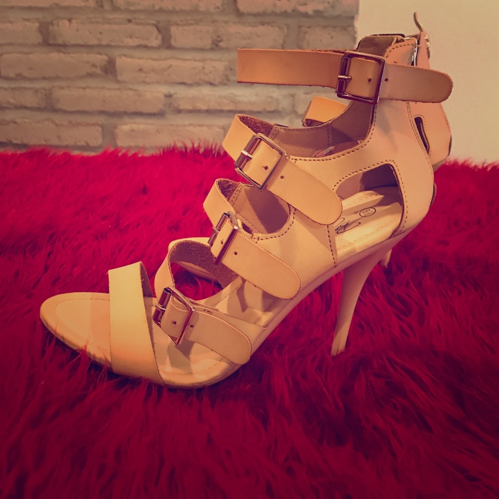 Beyond Leatherette Strappy Heel