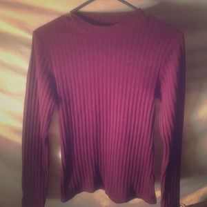Burgundy long sleeve sweater