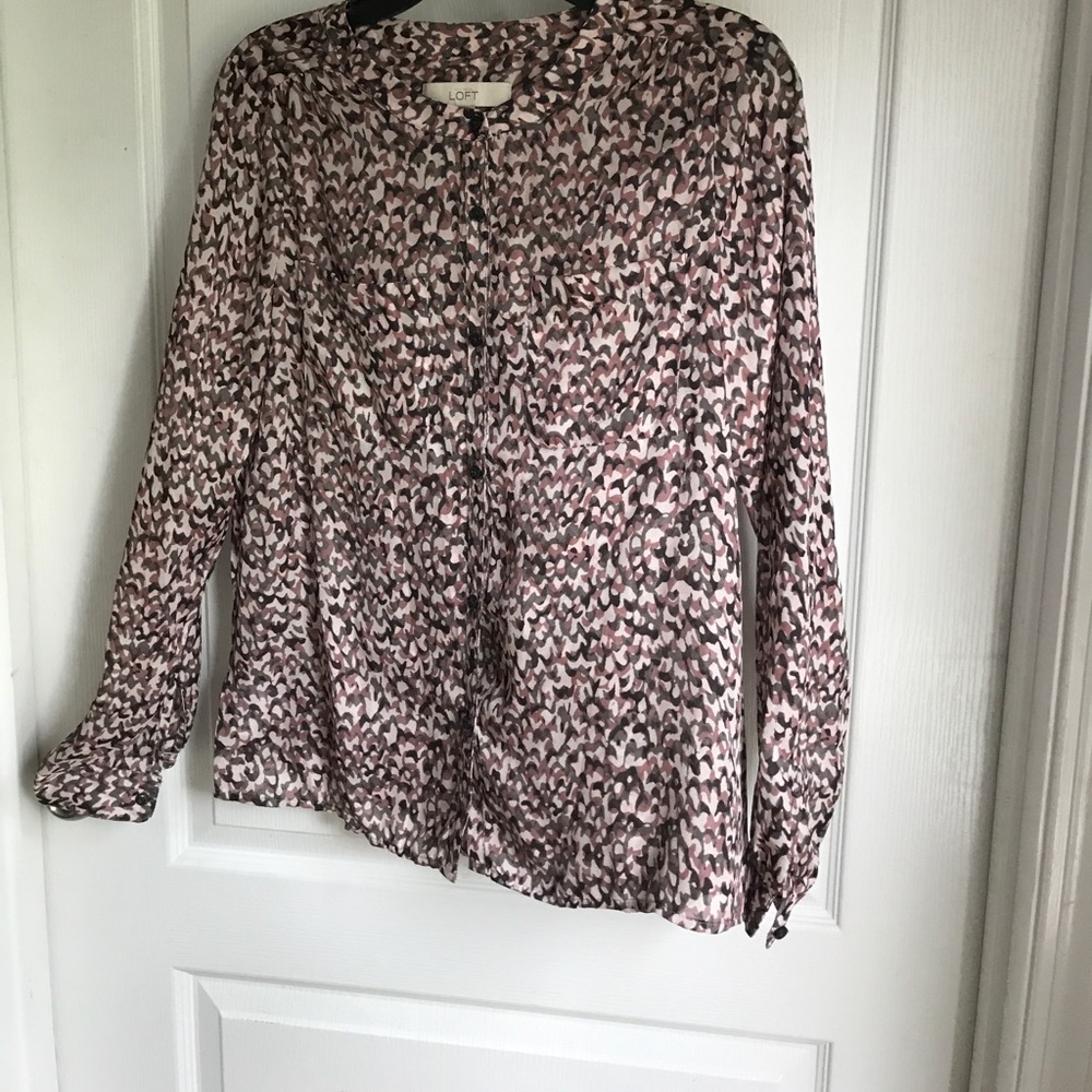 Ann Taylor Loft Sheer Blouse