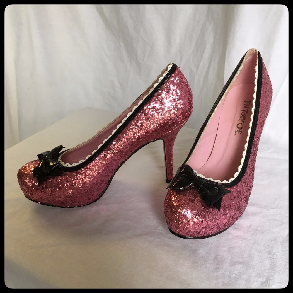 Pink Glitter Heels!