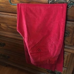 Express editor red velvet pants size 8