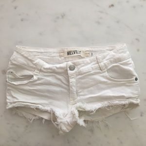 Brandy Melville White Denim Cut-off Shorts