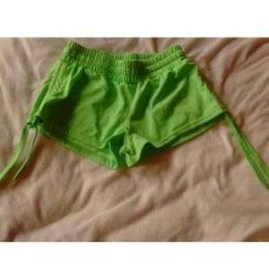 Lime green stretchy shorts