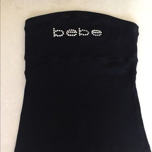 2000s black bebe tube top