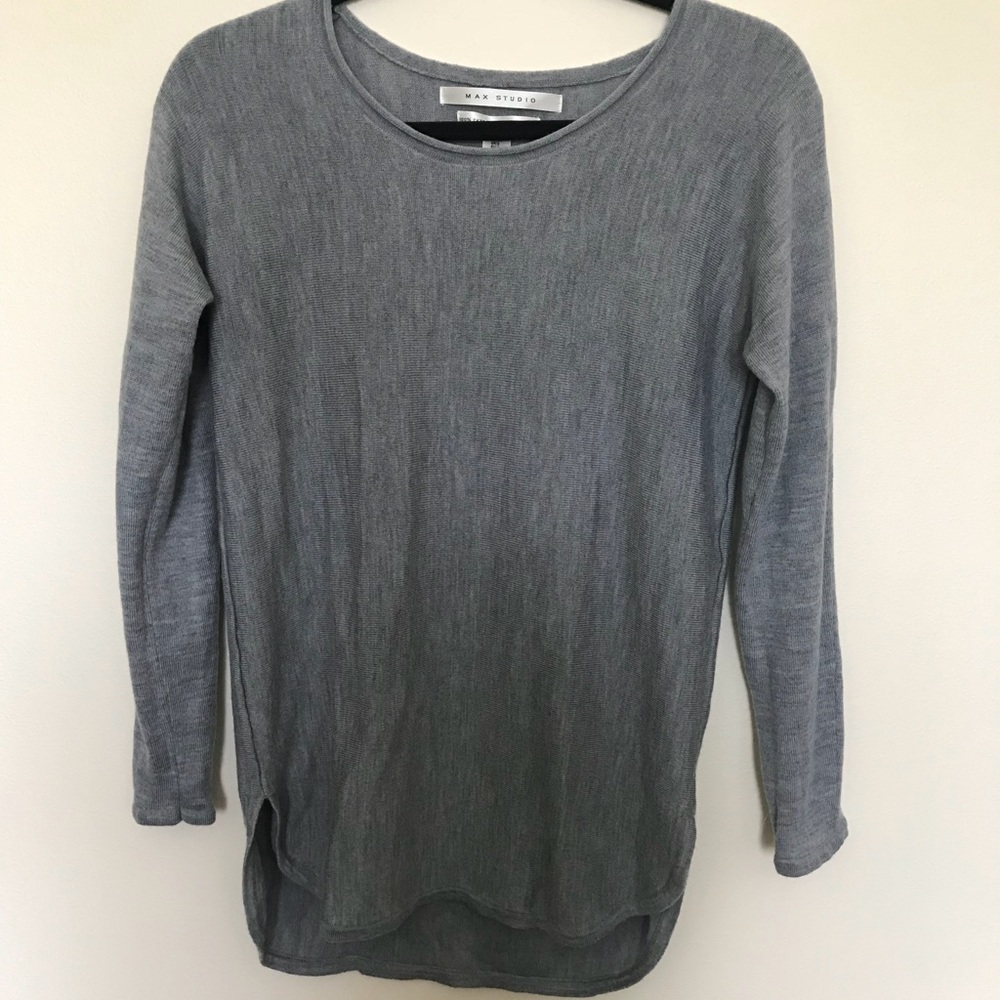 Knit tunic pullover sweater