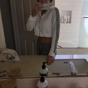 danielle quizio crop zip up hoodie