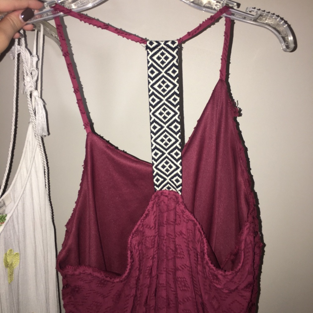 Burgundy dress