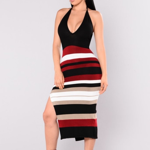 Dresses & Skirts - 🚫sold🚫Stripe halter top dress size med