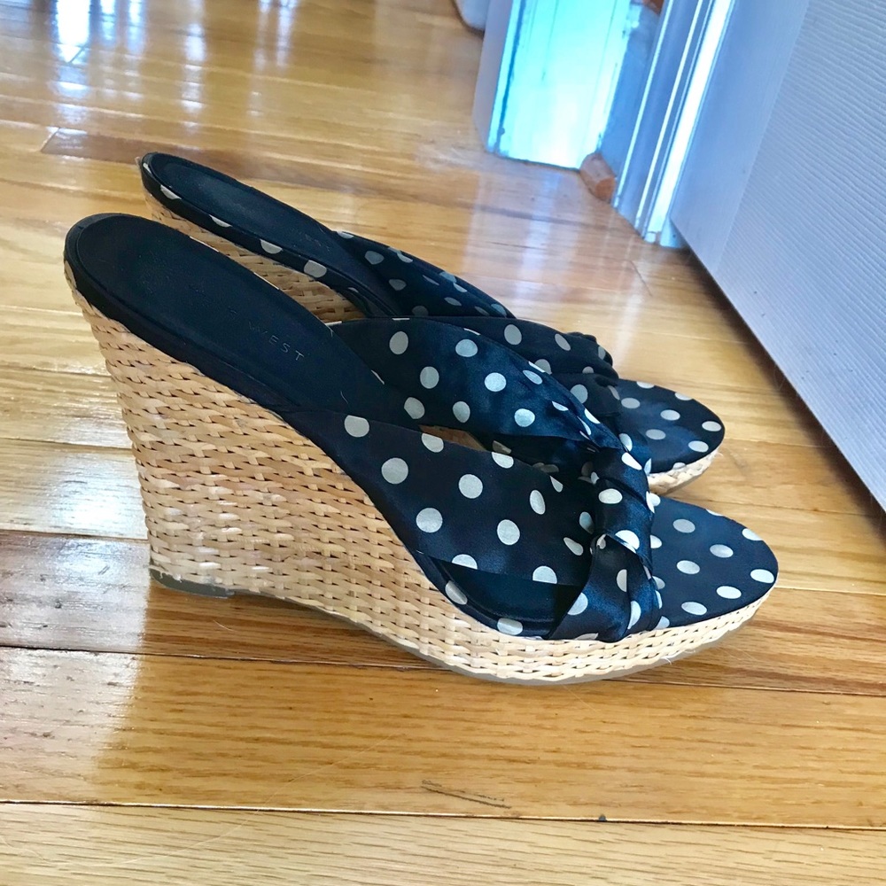 Nine West Polka Dot Wedges