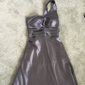 Polyester and polyamide silver dress