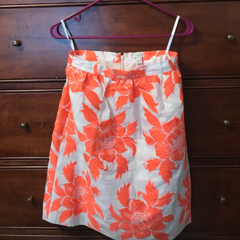 Orange and white skirt
