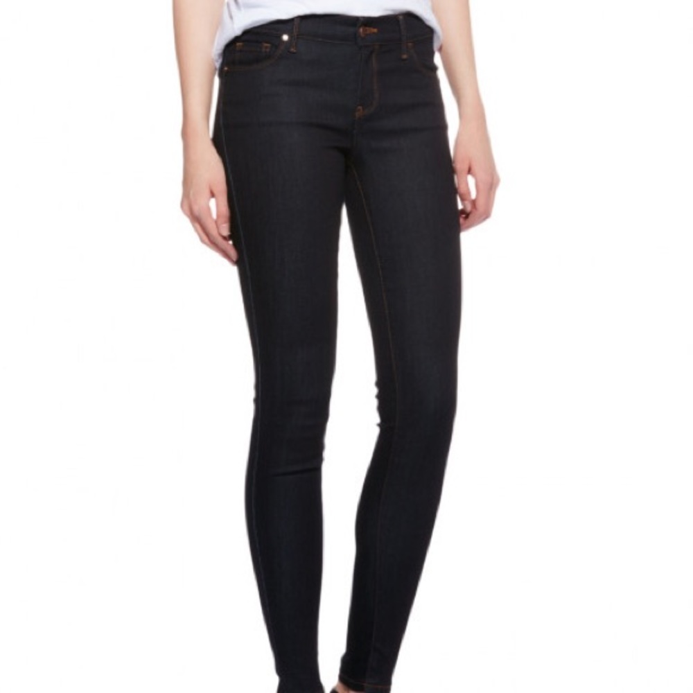 Mott & Bow Mid-Rise Dark Wash Skinny Jeans