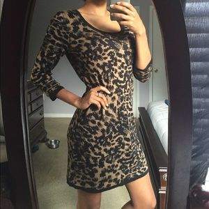 Black & Brown Patterned Dress