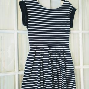 Navy Striped Dress
