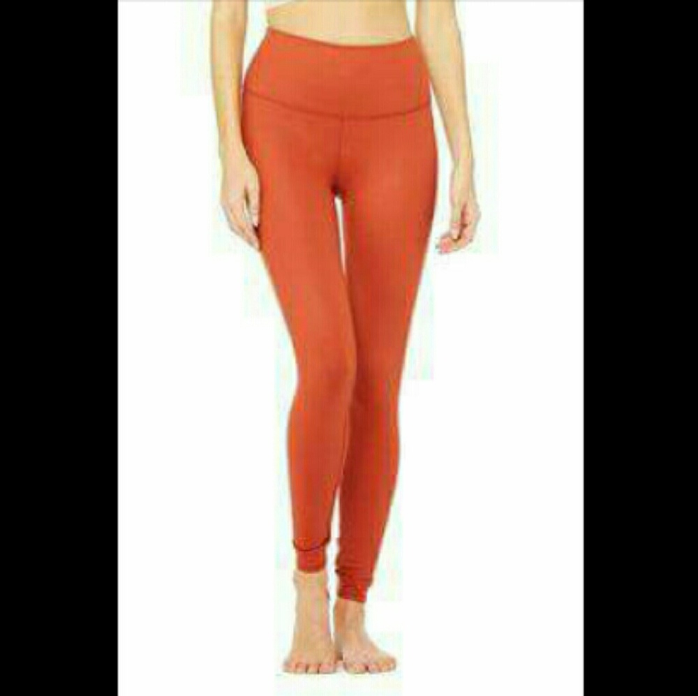 ALO YOGA HIGH WAIST AIRBRUSH LEGGINGS (SUNBURST)