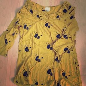 Anthropologie French Bull Dog Shirt