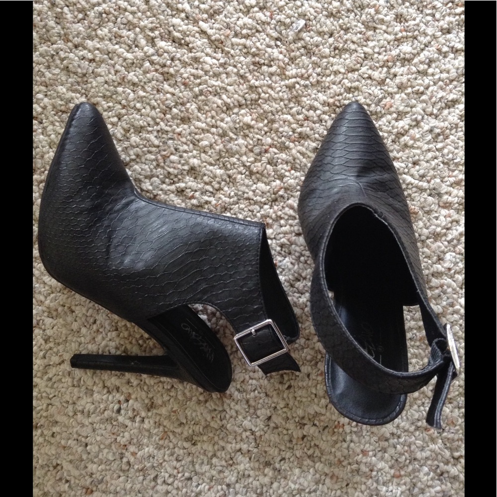 Black Cutout Heels