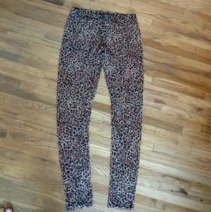 Sheer animal print stretchy tights