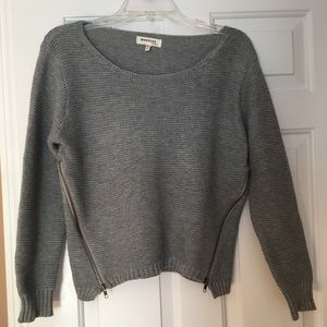Gray zip sweater