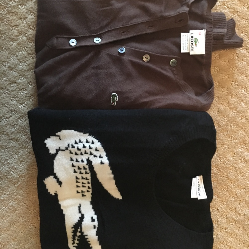 Lot of 2 Lacoste sweaters