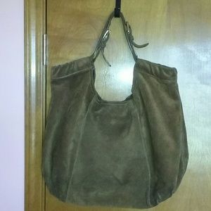RALPH LAUREN Suede Oversized Hobo