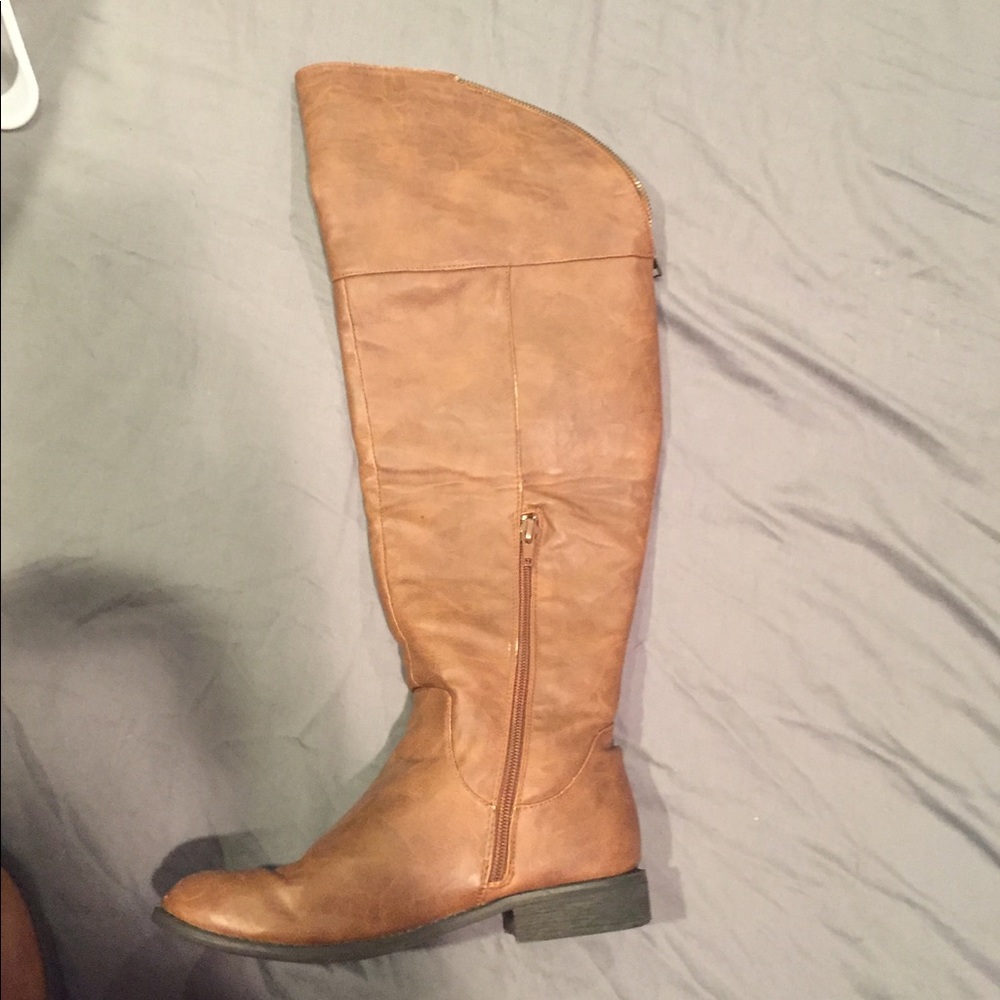 Over the knee leather boots!!